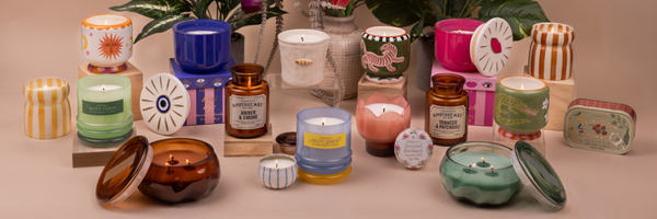 diverse assemblage of paddywax candle collections 