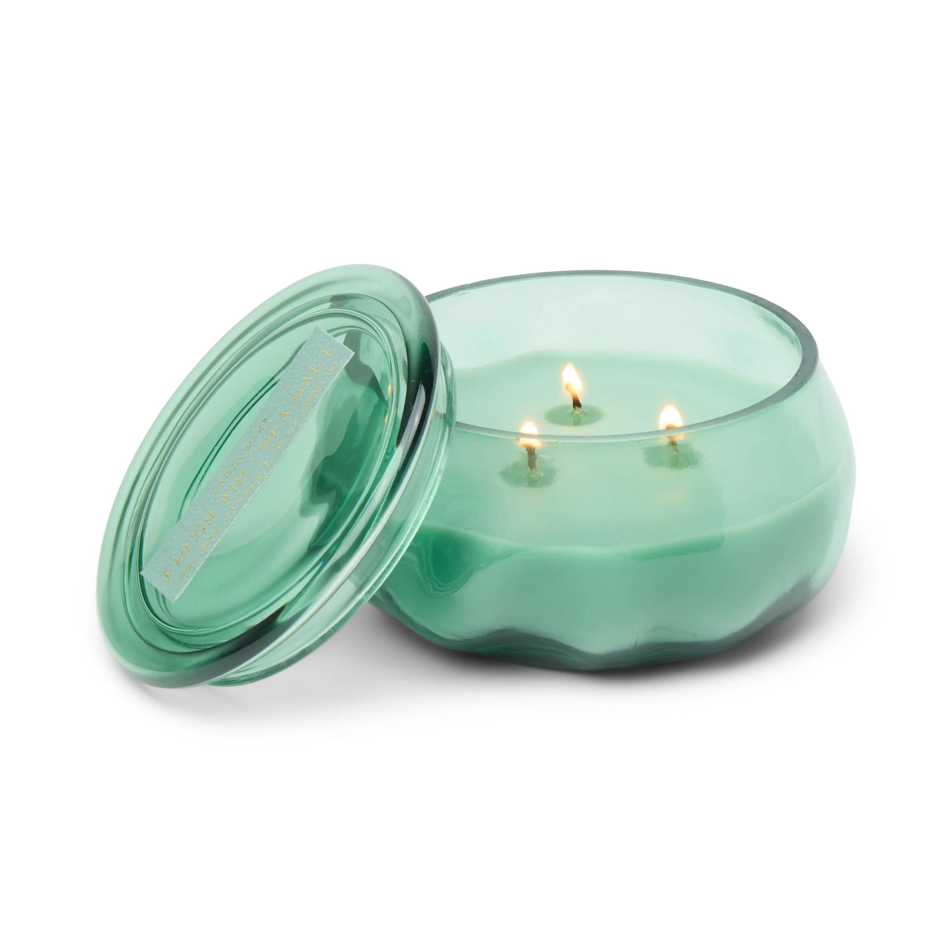 Basalt 10 oz Candle - Fresh Air & Sea Salt on white background. 