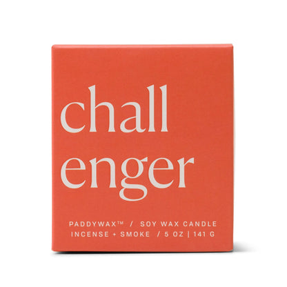red-orange box which reads "challenger"; also has the number 8 printed on the side